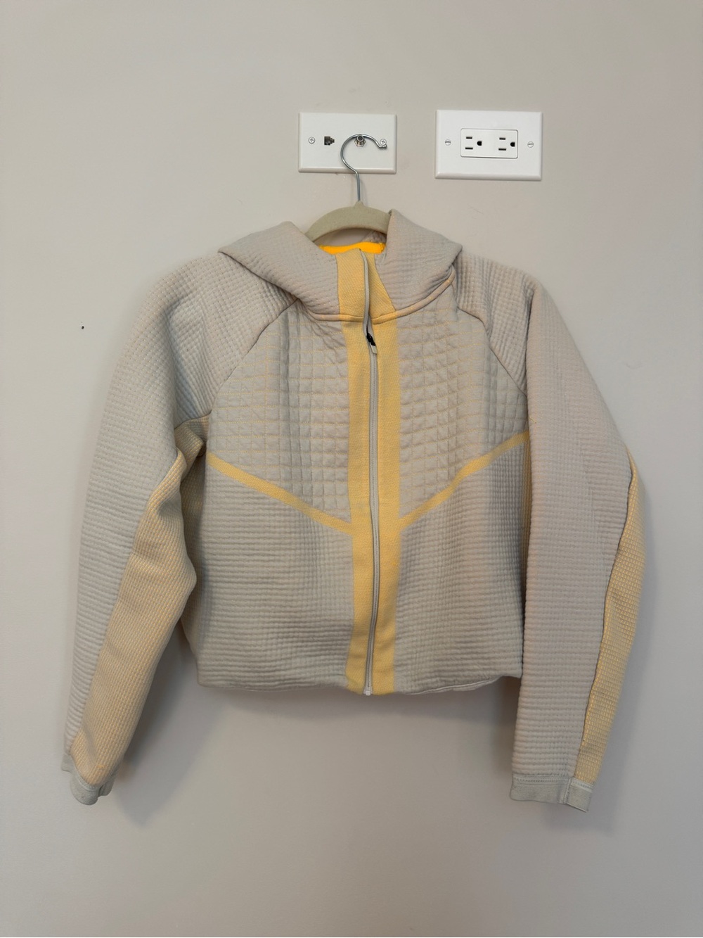 Nike Gray Quilted Hoodie Jacket